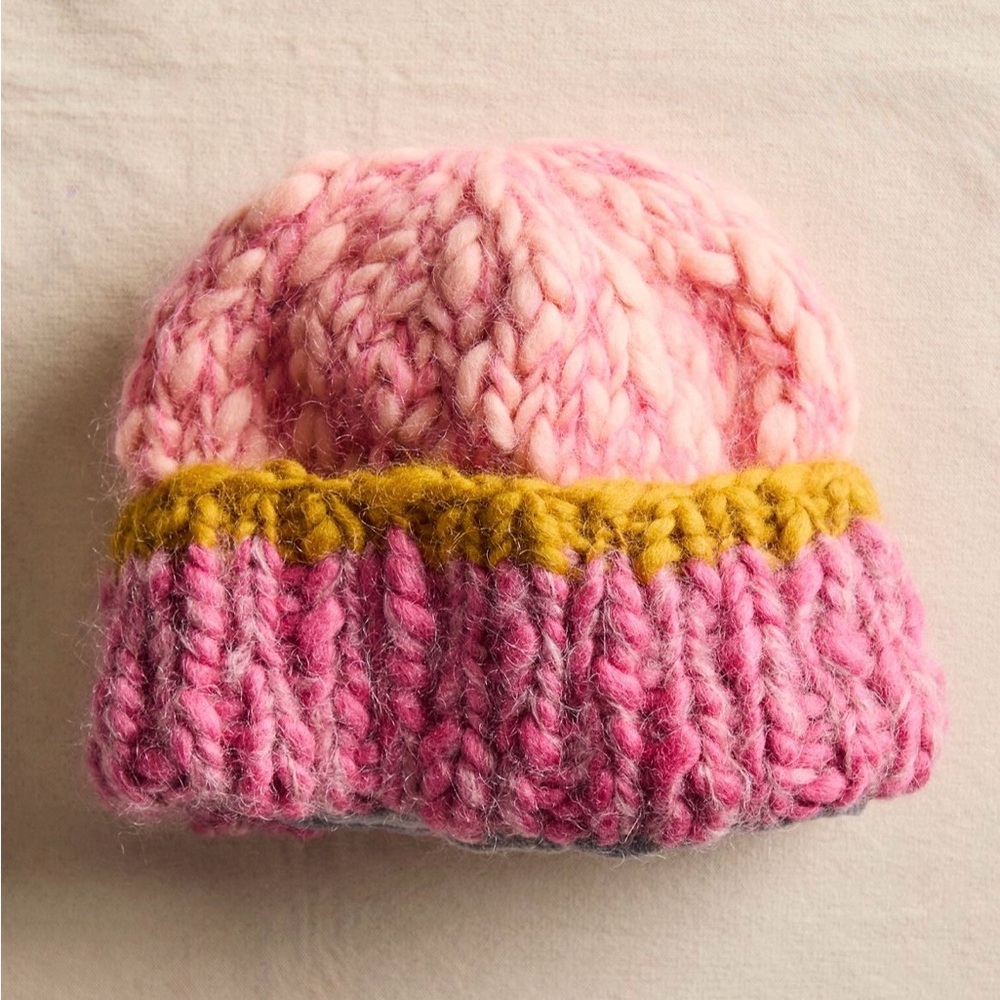French Knot Free People Woven Chunky Fisherman Knit Beanie